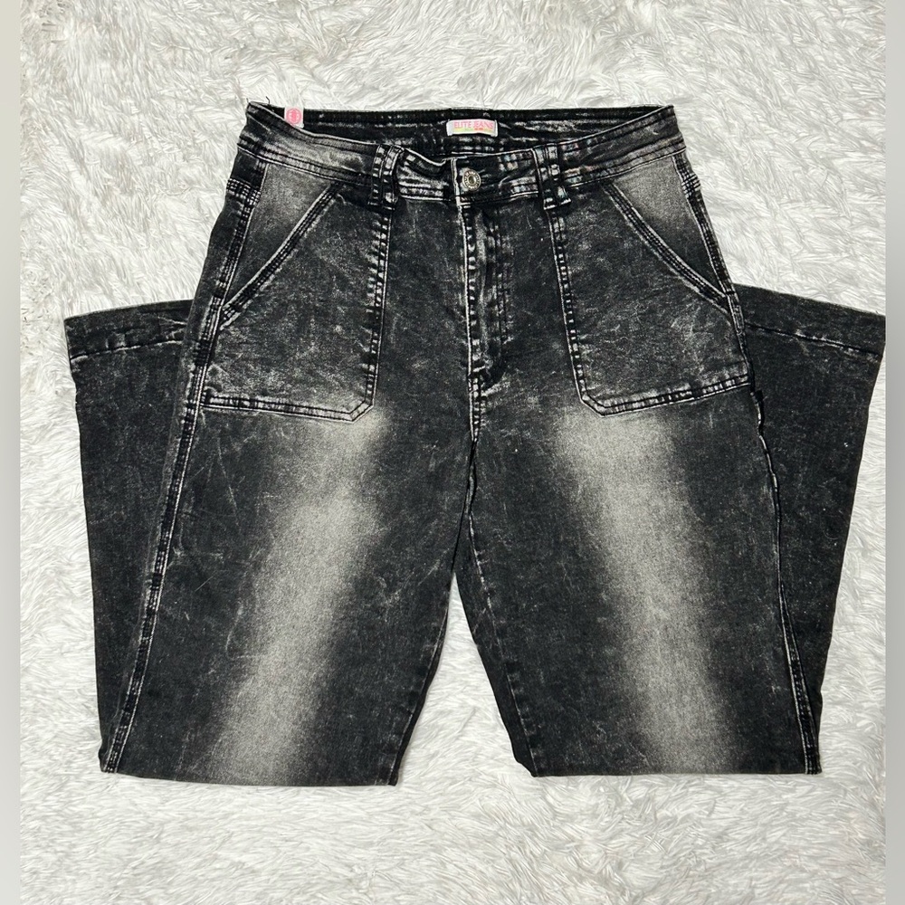Elite Jeans Acid Wash Cargo Denim Jeans